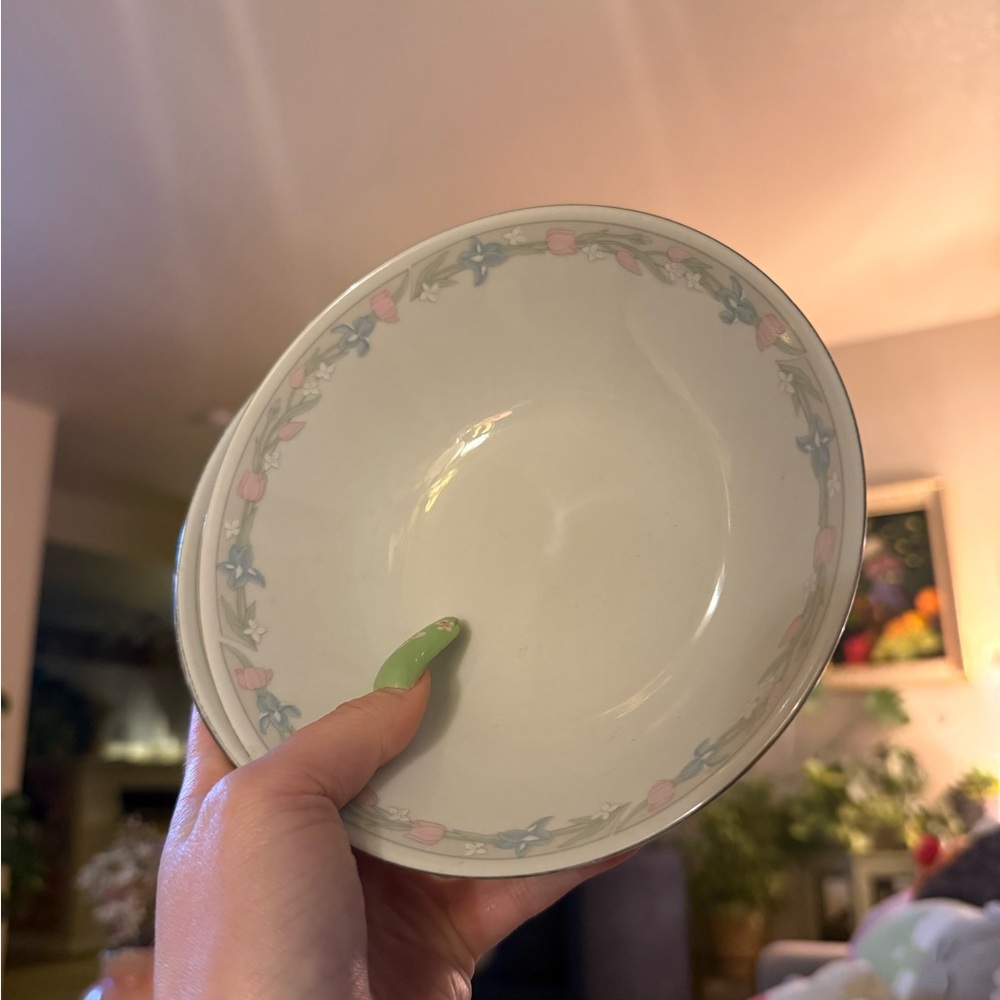 excel illusions / set of 4 coupe cereal bowls - vintage